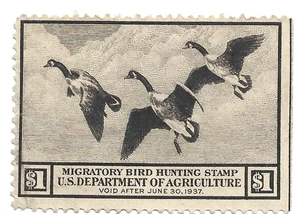 UNITED STATES Sc. #RW3 scarce mint MNH Federal Duck stamp! SCV $375.00 - Picture 1 of 1