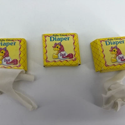 My Little Pony G1 Baby Diaper & Box MLP Hasbro 1980s Accessory - Image 1 of 3