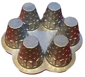 Nordic Ware Ice Cream Cone Cupcake Pan Platinum Heavy Cast Aluminum Makes 6 USA - Picture 1 of 5