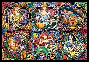 Tenyo Disney Brilliant Princess Stained Glass Gyutto Size Series Jigsaw Puzzle - Picture 1 of 3