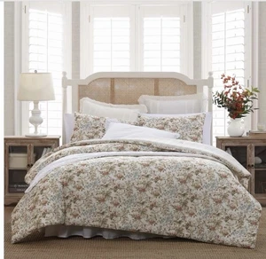 Laura Ashley Bramble Set 2 Pezzi Trapuntino Reversibile Cotone Floreale, Doppio - Foto 1 di 4