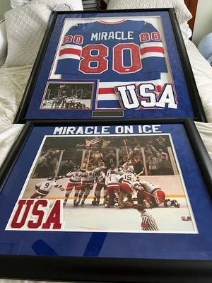 1980 USA Hockey Miracle On Ice 20 Auto/Signed Jersey & 29"X25" Team Photo JSA LO - Image 1 of 4