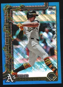 2025 Topps Holiday Blue Metallic Glitter Holiday #H32 - Tyler Soderstrom 25-005 - Foto 1 di 2