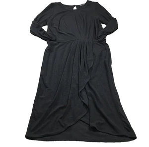 Traffic People Womens Dress Sz L 3/4 Sleeve Wrap Look Anthropologie Classic NWT - Picture 1 of 13