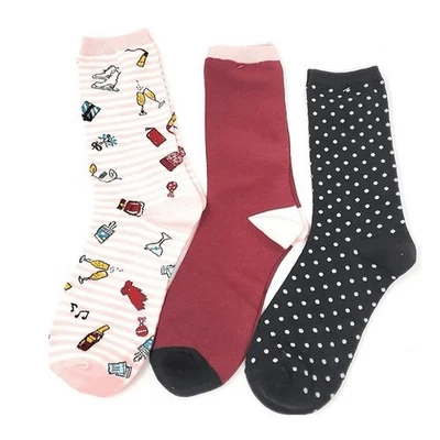 PACK DE 3 PARES DE CALCETINES KATE SPADE MEZCLA DE ALGODÓN PATRÓN MÚLTIPLE OS NUEVOS CON ETIQUETAS Foto 1 de 4