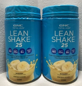 GNC Total Lean 25 Protein Powder Meal Replacement Shake Banana 16 Serving 2 Pack - Picture 1 of 4