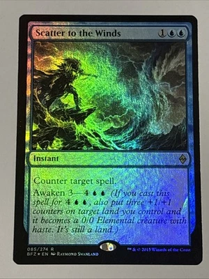 MTG Battle For Zendikar Scatter to the Winds Foil 185/274 LP Rare - Image 1 of 2