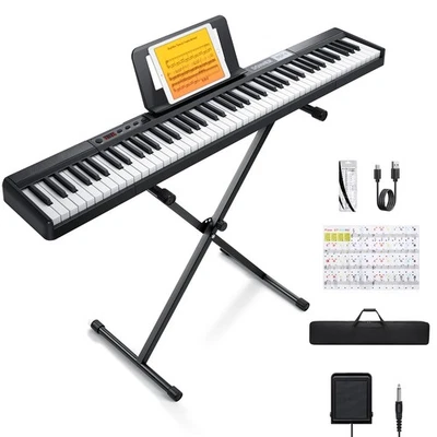 ♪Donner DEP-1 Digital Piano de 88 Teclas con Soporte, Funda y Pedal Incluidos - Imagen 1 de 4