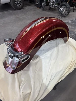 2014 Harley-Davidson FLSTNSE CVO Softail Deluxe Rear Fender Crimson Red Sunglo - Image 1 of 4