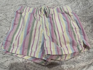 Girls Gap Kids Colorful Striped Shorts Size M 8 - Picture 1 of 2