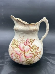 Vintage Antique Floral Cream Pitcher - 6" Royal Crown White - Picture 1 of 7
