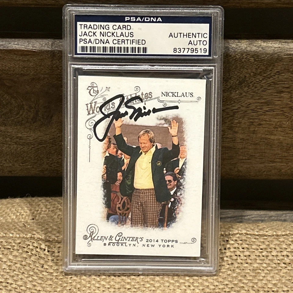 2014 Topps Allen & Ginter’s Worlds Athletes Jack Nicklaus Signed PSA Autograph - Image 1 of 4