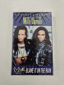 Milli Vanilli 1989 - Blame It On The Rain Single Cassette Tape - NEW & SEALED - Picture 1 of 5