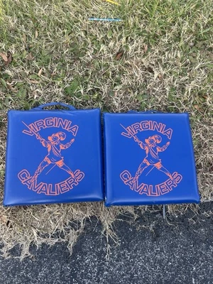 老式弗吉尼亚大学体育场座垫 UVA 橙色和蓝色 — 第 1/3 张图片