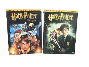 Harry Potter Sorcerer's Stone and Chamber of Secrets 2 Disc Widescreen DVD Lot - Picture 1 of 3