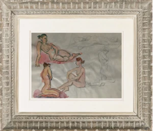 ORIGINALWERK *** EXPRESSIONISTISCHER WEIBLICHER AKT -COBRA DLG KIRCHNER 1950 (149) - Bild 1 von 2