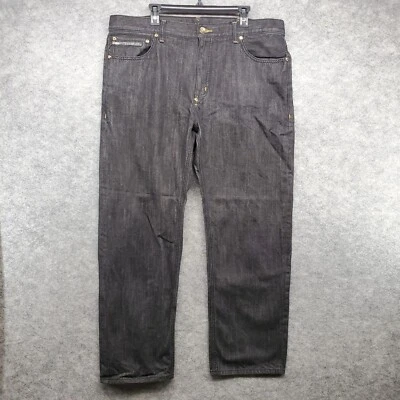 Jeans Sean John Para Hombre Talla 40 Negro Lavado Denim Sueltos Pierna Recta Y2K Foto 1 de 4