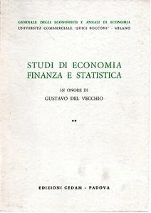 @F35 Studi di economia finanza e statistica in onore di Del Vecchio CEDAM vol 2 - Picture 1 of 1