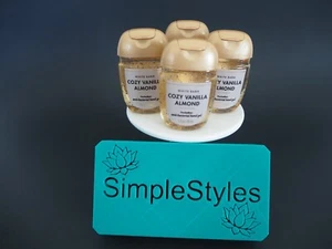 Bath & Body Work Cozy Vanilla Almond Pocket.Bac Antibacterial Hand Sanitizer x 4 - Picture 1 of 5