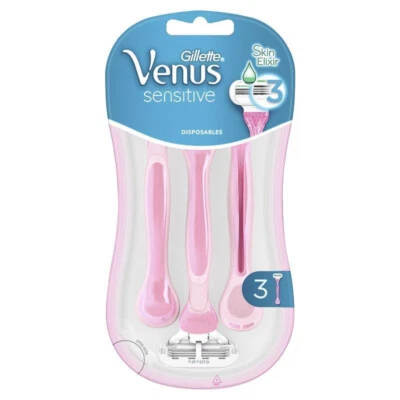 Gillettte Venus Sensitive Disposable Razor 3 Pack - image 1 of 3