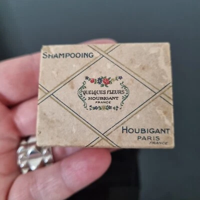 HOUBIGANT Boite Ancienne Shamping Quelques Fleurs 30s Antique French Shampoo Box - Photo 1/4