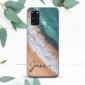 Custom Name Ocean Beach Sea Coast Case For Samsung Note 10 20 S21 S22 S23 S24 FE - Picture 1 of 1