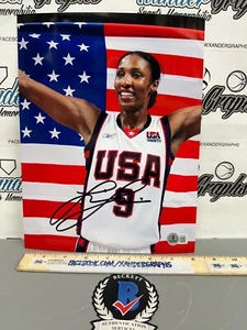FOTOGRAFÍA DE BALONCESTO 8X10 FIRMADA POR LISA LESLIE AUTOGRAFIADA CERTIFICADO DE AUTENTICIDAD WNBA-BECKETT BAS - Imagen 1 de 4