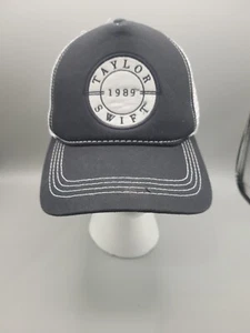Taylor Swift 1989 Concert World Tour Ball Cap Hat Black White Trucker Snap Back - Picture 1 of 9