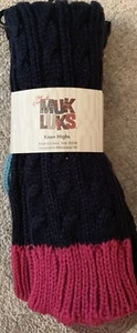 Muk Luks kniehoch Einheitsgröße blau pink türkis kostenloser Versand Acryl Strickpullover - Bild 1 von 4