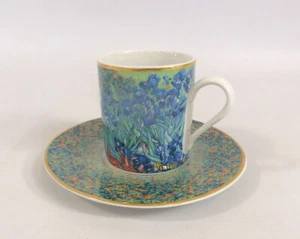 Goebel Artis Orbis Vincent Van Gogh 'Iris' Espresso Cup & Saucer - Picture 1 of 10