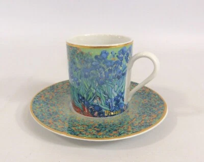 Taza y platillo espresso Goebel Artis Orbis Vincent Van Gogh 'Iris' Foto 1 de 4