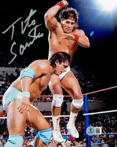 Foto 8x10 autografiada firmada por Tito Santana WWF, WWE Beckett Holo+ - Imagen 1 de 1
