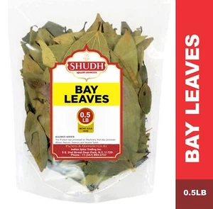 Hoja de laurel Shudh (hojas) 0,5 lb especias enteras seleccionadas a mano extra grande - Imagen 1 de 3