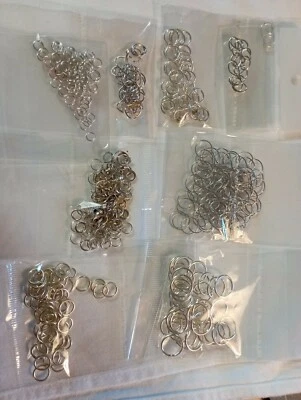 Minuterie Per Bigiotteria  annellini color argento lotto misto Cod. 085/025 - Immagine 1 di 4