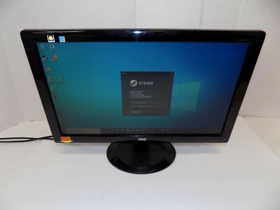 AOC 20 inch Computer Monitor VGA Widescreen w/cables - Image 1 of 2