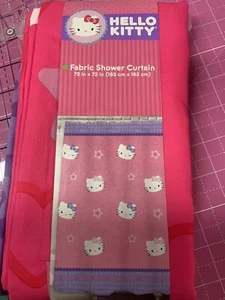 Hello Kitty by Sanrio Fabric Shower Curtain 72 x 72" NEW NIP Pink Purple - Picture 1 of 3