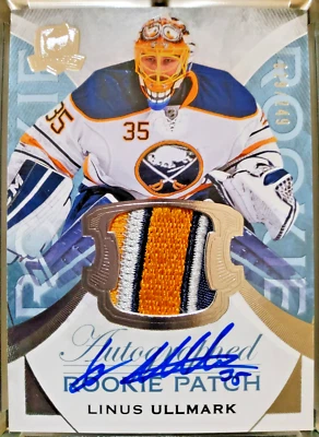 2015 UPPER DECK THE CUP #117 LINUS ULLMARK ROOKIE PATCH AUTO 29/249 w 7 breaks! - Image 1 of 2