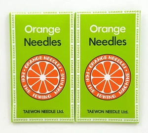 20 - SINGER, KENMORE SEWING MACHINE NEEDLES ORANGE 15X1 #18/110 - Picture 1 of 1