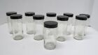  Lot of 10 Clear Glass Spice Jars: 9 - 4-? x 1-? and 1 - 4? x 1-? 