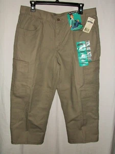Vintage Lee Riders Cargo Capris 131-653W verde muschio donna taglia 14 media ~ NUOVO ~ PB - Foto 1 di 10