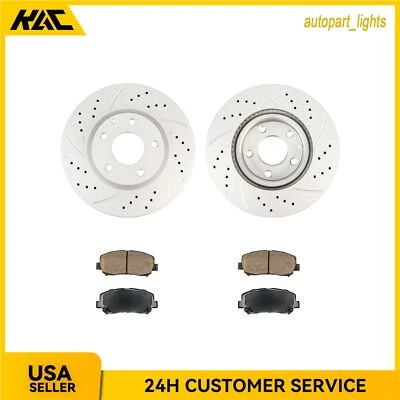 Rotores perforados delanteros + pastillas de freno de cerámica 297 mm para Mazda CX-5 2013-2017 Foto 1 de 4