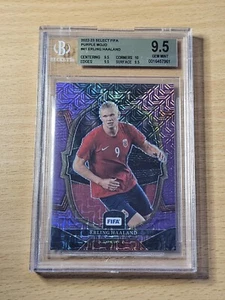 2022-23 Panini Select FIFA Terrace Purple Mojo Erling Haaland #41 Norway BGS 9.5 - Picture 1 of 1