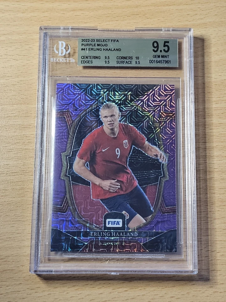 2022-23 Panini Select FIFA Terrace Purple Mojo Erling Haaland #41 Norway BGS 9.5 - Image 1 of 1