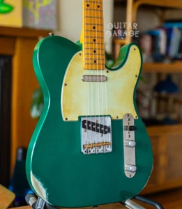 Tele Custom alder body Sherwood Green nitro relic with F Japan neck - unique! - Picture 1 of 17
