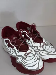 Adidas Men’s Size 14 CLU 600001 Art B39449 White And Red Shoes Nice - Picture 1 of 11