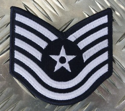 US Air Force USAF Technical Sergeant Military Sew on Badge Patch - NEW - Image 1 of 2