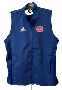 Montreal Canadiens Adidas Vest Womens Medium blue Full Zip Sample Ice Hockey NHL - Picture 1 of 9