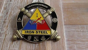 1st Armored Division Artillery DIVARTY Oath of Enlistment Challenge Coin #B442 - Bild 1 von 14