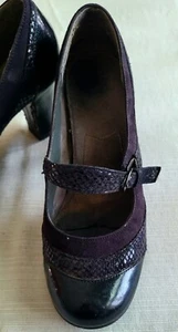 Black Mary Jane Shoes with Heel Size 8M Women's - Picture 1 of 8