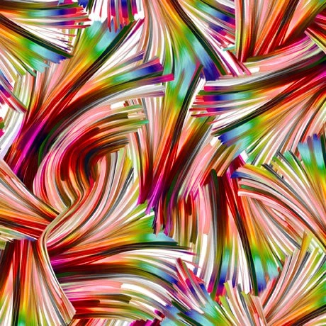 Red abstract toss 44" fabric by Quilting Treasures, 28657-X, Artworks XX, cotton - Image 1 of 1